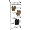 WENKO Scarpiera per sportello, scaffale con 6 ripiani per 18 paia di scarpe da appendere allo sportello, conservazione e organizzazione in tutta la casa, 59 x 151 x 14 cm, metallo rivestito a polvere