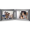 Malden JAF Gifts 4 x 6 Double Picture Frame, Pewter