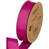 Halbach Seidenbänder Nastro in grosgrain di alta qualità, larghezza: 25 mm, lunghezza: 25 m, nastro regalo sostenibile in poliestere riciclato, ideale come nastro, colore: rosa