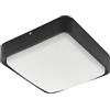 EGLO connect Piove-C - Lampada da soffitto a LED per esterni Smart Home per parete e soffitto, plafoniera in alluminio pressofuso e plastica, colore: nero, bianco, bianco caldo, dimmerabile, IP44