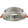 Eglo Barranco - Faretto da incasso, rotondo, orientabile, senza lampadina, soffitto in plastica colore argento, attacco GU10, diametro di 9 cm