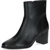 CAPRICE Stivaletti da donna in pelle con tacco a blocco, Nero (Black Nappa), 37,5 EU