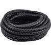 GORGECRAFT Cordino in Pelle Sintetica Intrecciata Bolo Rotondo Nero da 5 m da 8mm in Similpelle per Lavori Fai da Te Intrecci Bracciali Cavigliere Collane Choker Gioielli.