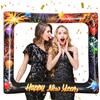 LMSHOWOWO Colorato Capodanno Cornice Selfie Gonfiabile, 2026 Photo Booth Cornice, Felice Nuovo Anno Foto Props, Alta Qualità Selfie Frame, per Capodanno e Natalizi Festa Forniture Vacanze