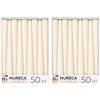 Horeca Candles Candele coniche avorio - 25,4 cm (altezza) - Set di 100 candele non profumate - 7,5 ore di combustione - senza fumo, antigoccia