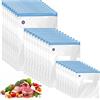 GBKDQQ 30 sacchetti sottovuoto per alimenti, sacchetti sottovuoto riutilizzabili con chiusura lampo valvola, senza bpa per Sous Vide, sacchetti sigillati sottovuoto per alimenti, set di sacchetti sottovuoto