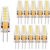 BBPM Dimmerabile Lampadina LED G4, AC/DC 12V 500LM, Senza sfarfallio 5W Bianco Freddo 6000K Lampadina LED sostituisce 50W Lampadina alogena, Lampadina LED G4, 10 Pack,Warm White 3000k,5W