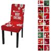 Morbuy Natale Coprisedie con Schienale 2/4/6 Pezzi, Fodere Coprisedie Elastico Universale per Sala da Pranzo Cucina, Fodere Coprisedia Lavabili per Decorazione Natalizia (4pc,Fiocco di Neve)