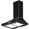 Karinear Cappa aspirante 60 cm, A++, cappa aspirante e di scarico, 380 m³/h, con funzionamento touch e illuminazione a LED, 3 livelli, con filtro ai carboni attivi CBCF002X2, in acciaio inox