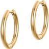 day berlin day.berlin orecchini a cerchio Lola da donna placcati oro 18k, piccoli 17mm di diametro e 2mm di spessore, a cerniera, acciaio inox 316L, senza nichel e resistenti all'acqua