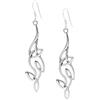 Silverly Orecchini in Argento 925 con Nodo Celtico e Motivo a Foglie Intrecciate | Orecchini a Nodo Intrecciato in Argento Sterling per Donna | Design a Goccia Lunga Traforata