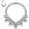 hengkaixuan 16 G Teardrop Septum Clicker Ring Daith Gioielli Septum Ring