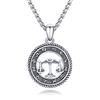 PARYFO Collana con ciondolo dei 12 segni zodiacali 925 Sterling Silber ossidato/oro, ciondolo con segno zodiacale, catena di astrologia, gioielli, regalo di compleanno, ideale per uomini e donne, con