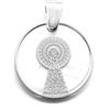 De Bussy Medaglia Madonna del Pilar, in argento Sterling 925 mm e madreperla, 30, Argento, Argento