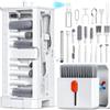 Inesore Kit di pulizia elettronico multifunzione 32 in 1 per Airpods Pro, kit di pulizia tastiera con panno per la pulizia della tastiera per MacBook iPad, design compatto e portatile per penna per la pulizia