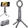 Hosann Century Treppiede magnetico per iPhone, supporto in alluminio con clip magica regolabile a 360° e vite da 1/4, per un utilizzo pieghevole e stabile, adatto per iPhone serie e MagSafe (grigio)