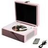 Generic Portable Bluetooth CD Player, Retro, Simple and Stylish, Can Play Bluetooth Audio Externally, Dual Stereo Speakers, Home Record Player(Pink)