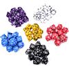 LianShi 10 pezzi Dadi poliedrici per dadi di dadi e draghi Dadi di gioco imballati in sacchetti neri d30 d24 d20 d12 3 d10 (00-90 e 0-9 e 1-10) d8 d6 e d4