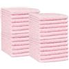 Amazon Basics Asciugamani viso in 100% cotone, extra assorbenti, Asciugamano da bagno, per salone, confezione da 24, Rosa Petalo (petal pink) (30 x 30 cm)