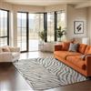 Livabliss Luanda Soggiorno Boho, grande camera da letto 120x170 cm - tappeto per sala da pranzo con motivo geometrico, soggiorno scandinavo moderno in grigio, nero e beige