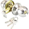 topolenashop Pomello Porta Ingresso con Serratura | In Ferro, Girevole, Rotondo, 3 Chiavi Incluse | Sicurezza per Porte Blindate, Interne ed Esterne | Art. 2385686
