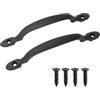 zizitips Maniglia per porta e mobili, set da 2 pezzi in lega di zinco nera con rivestimento PVP, 160 mm, solida e resistente alla corrosione, ideale per armadi, porte, cancelli e capanni da giardino