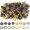 QUARKZMAN 400Pz Super Piccoli Kit Occhielli in Metallo 3mm/1/8 Foro Occhielli per Teloni Piccolo Occhiello Auto Supporto per Scarpe Vestiti Cinture Borse Progetto DIY, 4 Colori
