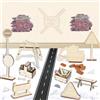 EIKEJI Porta Elfo Natale Kit,19 Pezzi Porta Elfo Natale Accessori per Porta Gnomo Natale, Elfo Natale in Miniatura, Porta Elfo Natalizio Legno per Casa delle Bambole in Miniatura