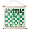 KD Willmax Scacchiera da appendere alla parete con pezzi magnetici | Espositore arrotolabile da 68,6 cm