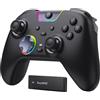 EasySMX X05PRO Controller Wireless PC con Tasti Quiet, Trigger 2 Livelli, Joystick Hall, 2 Pulsanti Programmabili, Batteria 1000mAh, Compatibile PC Windows/Switch/Android/iOS-Nero