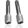 Hugfads 2 Pezzi Adattatore SDS-Plus da 6,35mm per Trapano Elettrico, Punte Universali, Compatibile con Martelli Perforatori e Demolitori, Mandrino Esagonale, Acciaio Robusto (Argento)