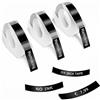 Memoking Etichette 3D per goffratura - 3/8 (9mm) compatibili con Memoking, Phomemo, DYMO Omega, DYMO Junior, Goknu, LabelCenter, VolenGo, Etichettatrice E975, etichette in plastica 3D, confezione da 3 (nero)