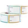 Wafuesh 1000pz Etichette Adesive per Alimenti Congelati (2 Rotoli da 2,5x4,1 cm) Etichette Congelatore - Etichette Rimovibili Impermeabili per Identificazione Cibo, Data e Organizzazione in Cucina
