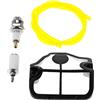 Mtsooning Filtro carburante aria candela tubo di ricambio per Husqvarna 36 41 136 136LE 137 137E 141 141LE 142 142E