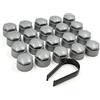 Partsdealers® Copridadi rotondi realizzati per Audi A1 A3 A4 A5 A6 A7 A8 TT Q3 Q5 Q7 17 mm (lega grigia)