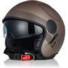 ORIGINE Casco Jet Moto Casco Aperto Scooter Omologato ECE2206 con Visiera