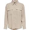 ONLY ONLCARO L/S OVS Linen BL Shirt CC Pnt Camicia da Donna, Oxford Tan, S