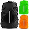 Bestevery 3 pezzi Coprizaino Impermeabile, Outdoor Zaino Parapioggia, Copri per Pioggia Scuola Trolley, Sacca Antipioggia Zaino Trekking, con Strisce Riflettenti, per Escursioni, Principianti, Ciclismo, 16-50L