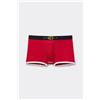 Tezenis Boxer In Cotone Con Logo Stampa Natalizia Uomo Rosso