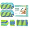 Welnove Moleskin Adhesive Pads for Feet,Blister Bandages for Feet, Mole Skin Patch for Feet Heels, Skin Tape Stickers for Feet - 16 Sheets of 4 Shapes, Patterned