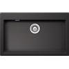 SCHOCK | Lavello Cucina Primus N100XL 1 Vasca XL con banco Rubinetteria, Materiale Cristalite®, Nero Assoluto, 790x500mm