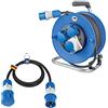 as - Schwabe Set da campeggio Duo da campeggio, CEE + 1,5 m, cavo di prolunga CEE a 3 poli, tubo in gomma da 25 m e cavo di prolunga + spina CEE, indicatore di tensione powerlight 19703