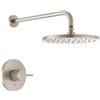 Delta Faucet Raincan T14269-SP-PP - Kit di finiture per valvola doccia rotonda monofunzione in nichel spazzolato, soffione doccia a pioggia, riflettore in acciaio inox T14269-SP-PP (valvola non