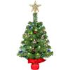Uten Mini albero di Natale 70cm/27in, Albero di Natale Artificiale da Tavolo Con 2 Luci LED e Palle di Natale, Riutilizzabile, Per Decorazioni delle Feste di Natale Casa Ufficio