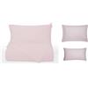 Bianca Cotton Soft PLAIN DYED PINK PARURE COPRIPIUMINO 250X220+50X80(2) H/W + 50x80 (2) OXFORD