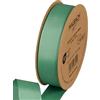 Halbach Seidenbänder Nastro in grosgrain di alta qualità, larghezza: 25 mm, lunghezza: 25 m, nastro regalo sostenibile in poliestere riciclato, ideale come nastro, colore: verde salvia