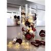 Konstsmide 3176-103 / Catena decorativa LED sfere in alluminio e filo metallico / 16 diodi bianco caldo/a batteria/cavo trasparente