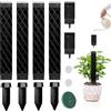 KBIBCK 4 Pezzi Moss Pole di Plastica, Palo di Muschio, Palo di Sfagno, Moss Pole con Inserimento a Terra e Bottiglie a Goccia, Plastic Moss Poles Per Piante da Rampicante Interno Estensione (Nero)