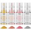 Wwtop Glitter Commestibili, Wwtop 4 Colori Coloranti Alimentari in Polvere, Brillantini Commestibili Glitter Spray per Bevande, Glitter Colorante Alimentare per Dolci, Torte, Cupcakes - 5g