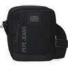 Pepe Jeans Matlock Borsa a tracolla piccola nera 15 x 19,5 x 6 cm Pelle sintetica e poliestere by Joumma Bags